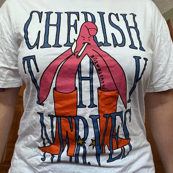 "Cherish Thy Nerves" T-Shirt - Picture 1 of 2